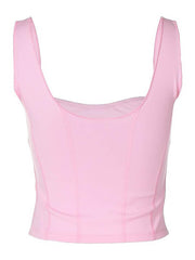 Hnewly Pink Strappy Crop Top