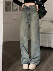 Hnewly - Washed Distressed High Rise Boyfriend Jeans Hnewly