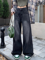 hnewly - Vintage Wide Leg Jeans HOT