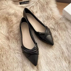 Hnewly Ladies Shoes on Sale New Fashion Pointed Toe Shallow Mouth Solid Women's Flats Summer Casual Work Women Lucky Shoes Zapatos