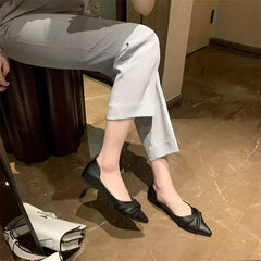 Hnewly Ladies Shoes on Sale New Fashion Pointed Toe Shallow Mouth Solid Women's Flats Summer Casual Work Women Lucky Shoes Zapatos