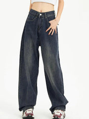Hnewly - Vintage Blue Ripped Boyfriend Jeans Hnewly