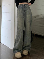 Hnewly - Washed Distressed High Rise Boyfriend Jeans Hnewly