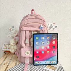 Hnewly Japanese High School Girls Backpack School Bags For Teenage Girls Multi Pockets New Kawaii Backpack Women Harajuku Cute Mochila