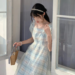 Hnewly DRESS TO IMPRESS Elegant Fairy Long Dress Women Sweet Mesh Designer Print Vintage Dress Summer Korean Chiffon Evening Party Dresses Wedding