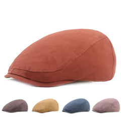 Hnewly New Arrivel Handmade Peaked Cap Men and Women Beret Newsboy Cap British Retro Ladies Casual Solid Hat
