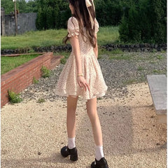 Hnewly DRESS TO IMPRESS Elegant Korean White Dress Women Hollow Out Evening Bandage Sexy Sweet Mini Dress Summer Designer Casual Pretty Party Dress