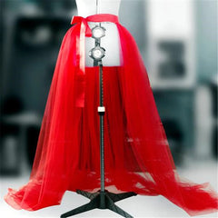 Hnewly Fashion Women Tulle Tutu Long Skirt Wedding Party Prom Bandage Mesh Maxi Skirt Solid Color Womens Skirts Lace Up Bandage Skirts
