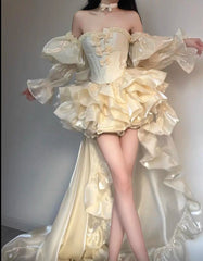 Hnewly Japanese Original Lolita Sweet Girl Dress Birthday Coming-of-Age Ceremony Banquet High-End Princess Style Puffy Dress