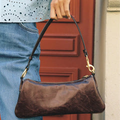 Hnewly Spicy Girl Design Underarm Bags for Women New Style Vintage Soft PU Leather Single Shoulder Crossbody Bag with Phone