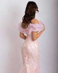 Lunivop Elegant Sparkle Off the Shoulder Prom Dress Formal vestidos para festas Mermaid Beading Sequins Evening Dress