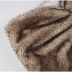 Hnewly Sexy Faux Fur Mini Skirt Women Fashion Slim Pleated Hip Package Short Skirts Female Autumn Winter Street Lady Bottoms New