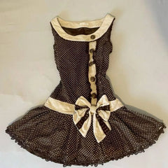 Lunivop New Y2K French Retro Polka Dot Print Summer Slim Dress Sweet Bow Appliques Sleeveless Dress Harajuku Buttons Design Punk Clothes