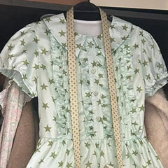 Hnewly Y2k Print Stars Women Dresses Japanese Style Spring Summer Mini Dress Vintage Elegant Sweet Vestidos Mujer(No accessories)