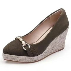 Lunivop Women's Wedges Sandals New Sandals Metal Beads Pumps New Style Espadrilles High Thick-heeled Platform Shoes