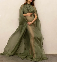 Hnewly Sheer Maternity Photoshoot Dresses for Pregnant Photography Pregnant Dress Photo Session Pregnancy Shooting Dress