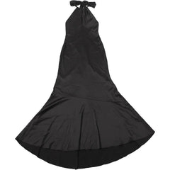 Hnewly Sexy Club Black Halter Women Dress V-neck Backless Sleeveless Trumpet Female Dresses Autumn Winter Fashion Lady Robe New