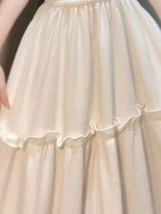Hnewly Halter Woman Dresses Ruffles Elegant Spring Summer Long Dress Korean Fashion Sleeveless Vintage Vestidos Mujer