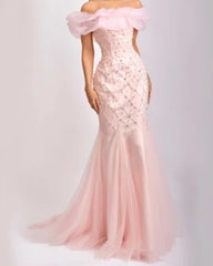 Lunivop Elegant Sparkle Off the Shoulder Prom Dress Formal vestidos para festas Mermaid Beading Sequins Evening Dress
