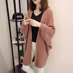Hnewly Longline Open Front Knit Cardigan for Women Comfy Sweater Coat Female Long Duster Cardi Casual Chic Autumn Winter Outfit