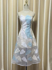 Hnewly Fashion Women Dress Sleeveless Strapless Lace Embroidery Female Summer Party Dresses New Tide