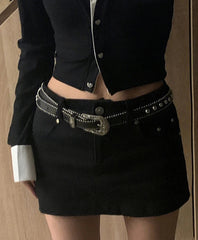 Hnewly FALL OUTFITS Sexy Fake Two Piece Set Women's Shirts Office Ladies V-neck Chic Slim Spell Color Single Breasted Fashion Female Shirt