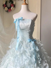 Hnewly Sweet Fairy Japanese Original Lolita Blue Evening Dress Bar Mitzvah Princess Style Birthday Banquet Bow Dresses