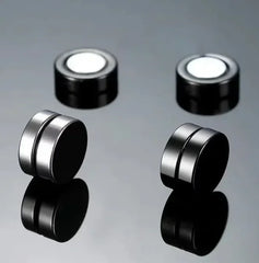Hnewly 2PCS Magnetic Ear Clips Stud Earrings Non Piercing Strong Magnet Fake Piercing Women Men Jewelry Clip Earrings for Kids Girls