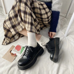 Hnewly Japanese School Uniform shoes Jk Student Shoes Girls Women Kawaii Lolita Soft Girl Round Toe lolita Platform Mary Jane Shoes