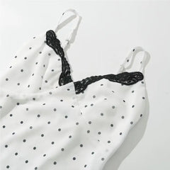 Hnewly Long dresses for women vacation outfits birthday dresses luxury black dots midi dress white elegant evening party dresses lace