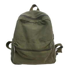 Lunivop Brand High Quality Canvas Backpacks Women Solid 100% Cotton School Bags Soft Green Satchels Small Cloth Leisure Or Travel Bags