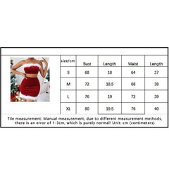 Hnewly Women's Christmas Skirt Sets Red Tube Tops + Bodycon Mini Skirt Festival Costumes Party Dress Sets Y2k Streetwear Clubwear
