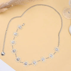 Hnewly All-match Sun Moon Stars Tassels Punk Waist Chain Retro Hip Hop Alloy Waistband Vintage Dress Cummerbands For Women