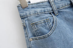 Hnewly Summer Midi Skirts Vintage Clothes Sexy Skirts For Women Blue Jeans Skirt High Waisted Denim Skirt Split Thigh Denim Skirt