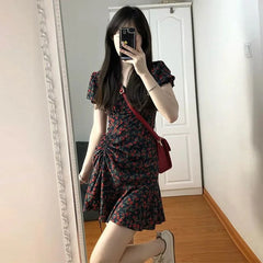 Hnewly DRESS TO IMPRESS Female Dresses Floral Flower Women's Dress Soft Aesthetic Offer Original Hot New In Vintage Xxl Retro Fashion Summer 2024 Loose
