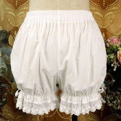 Hnewly Spring Summer Cotton Pumpkin Pants Japan Style Elastic Waist Lace Safety Pants Solid Color Underpants Shorts
