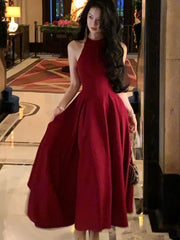 Hnewly DRESS TO IMPRESS Sleeveless A-Line Solid Chic Birthday Prom Dress Summer Fashion Elegant Casual Midi Party Vestidos Female Clothes Robe Mujers