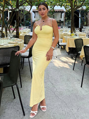 Hnewly TARUXY Sexy U-neck Tube Top Pleated Dress For Women Sexy Bodycon Holiday Party Long Dress Sleeveless Female Elegant Autumn New