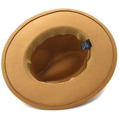Hnewly Unisex Winter Autumn Women Men Top Hat Wide Brim Panama Jazz Woolen Felt Fedora Hats Elegant Gentlemen Ladies Cowboy Sun Cap