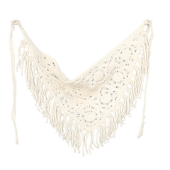 Hnewly Bohemian Knitted Back Flap Ethnic Style Hand-knitted Knitted Butt Flap Crocheted Multifunctional Triangular Scarf Tie Straps