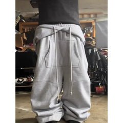 Hnewly Autumn/winter American Sweatshirt Hip-hop punk style pants High street Harajuku emo style subculture Loose casual long pant