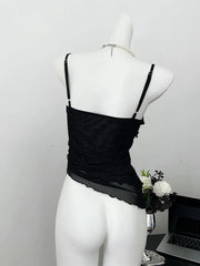 Hnewly Fashion Design Sexy Tank Tops Sleeveless Gyaru Coquette Clubwear Vest Gothic High Street Camisole Spring Summer 2000s Aesthetic