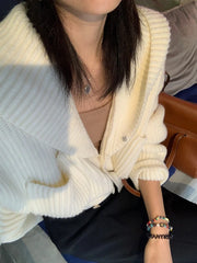 Hnewly Women's Hooded Cardigan Button Up with Pocket Knitted Sweater Hoodie Slouchy Knitwear Fall Winter Casual Chic Outfit