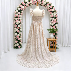 Hnewly Maternity Photography Dress Ethereal Floral Chiffon Dresses Feminine Portrait Photo Shoot Clothing Boho Pregnant D