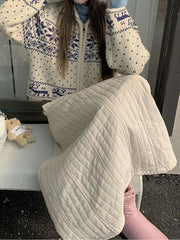 Hnewly Japanese Style Long Skirt Women Vintage Harajuku Thick Skirt Autumn Winter Solid Streetwear A-line Skirts Aesthetics