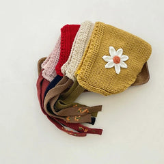 Lunivop New Cute Baby Hat Warm Knitted Kids Girl Boys Thicken Winter Bonnet Hats Flower Lacing Children Cap Beanie Christmas Gifts