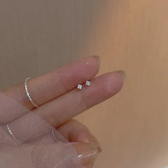 Lunivop Needle Shiny Zircon Stud Earrings Women Style Cute Sweet Jewelry Accessories Simple Fashion Jewelry Accessories