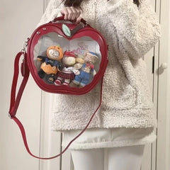 Hnewly New Girl Harajuku Niche Design Apple Crossbody Bag Handbag Sweet Style Cute Ita Bag Y2K Backpack Preppy Style ItaBag