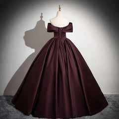 Hnewly Off Shoulder Satin Evening Dress Wedding Dress Simple Temperament Banquet Toast Dress Bride's Dress Canopy Dress Customized
