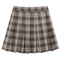Hnewly Plaid Pleated Skirt Women Japan Jk High Waist Thin A Line Short Skirt Female Sweet Preppy Style Woolen Mini Short Skirt